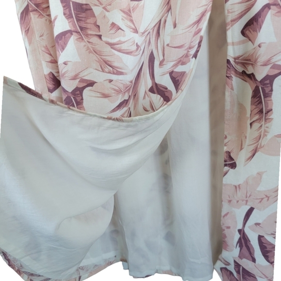 House of Harlow 1960 Sz M Tropical Floral Peasant Boho Midi Dress - Picture 6 of 15